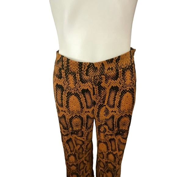 Zara Snake Print Wide Leg High Waisted Pant Bloggers Fave Nwot - Picture 9 of 15